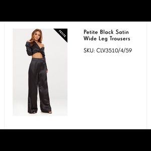 COPY - Black Satin Wide Leg Trousers